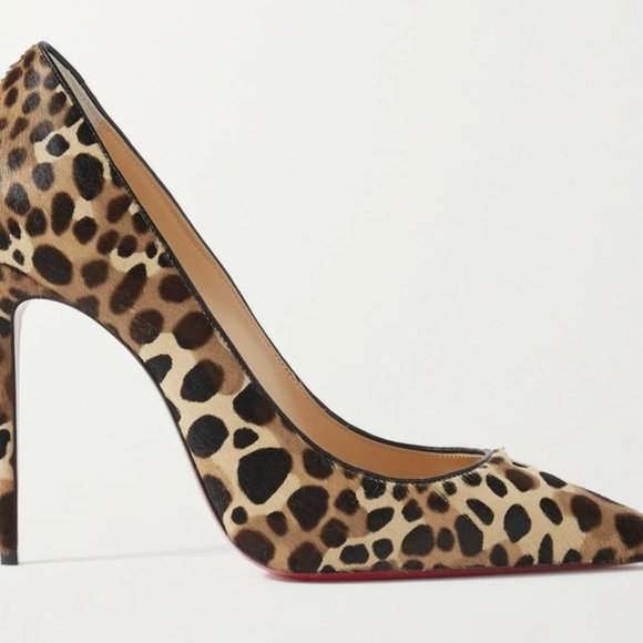 Christian Louboutin - Kate 100 leopard-print pony hair pumps - Picture 2 of 6